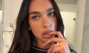 More modern than the French, this luminous manicure seen on Dua Lipa seduces brides