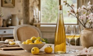 This AOP Perche beverage revisited by a Japanese couple replaces wine on gastronomic tables, a clear result