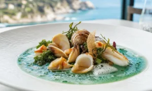 At La Villa Madie, this 3-star dish by Dimitri Droisneau recomposes the Mediterranean on the plate… and even the chefs are amazed